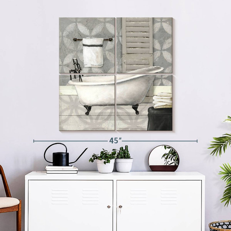 Lilie Gray Bath I, H 32 po x l 32 po
