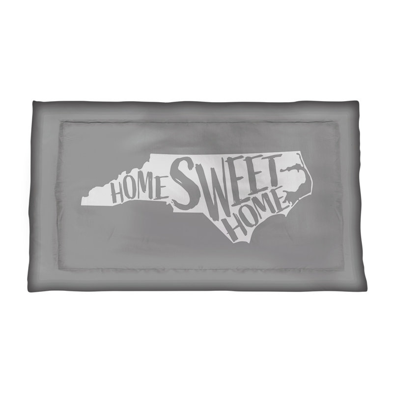 Polyester Sham Set, King, Microfiber, Gray