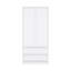 Armoire 2 tiroirs, porte double, tringle-1464345775