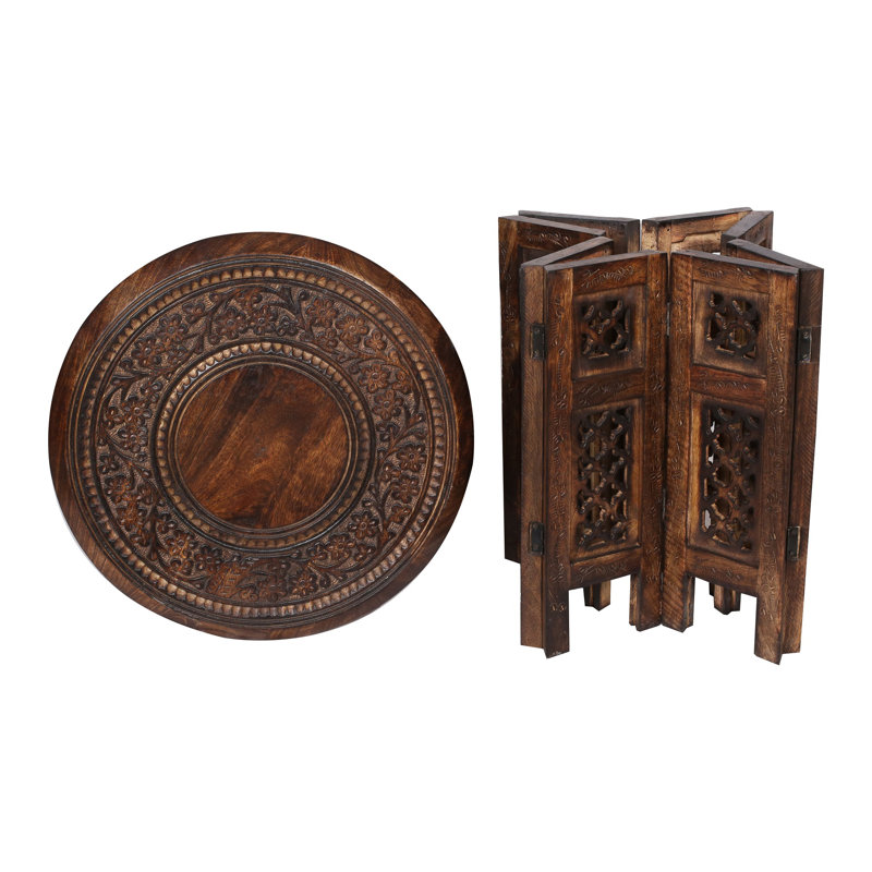 Abbeyville Frame End Table, 45cm H x 45cm W x 45cm D, Brown