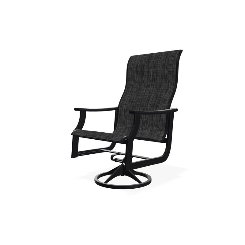 St. Catherine Polymer Outdoor Lounge Chair, Black, Alloy Sunbrella®