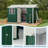 10x8 Ft Green Weather Resistant Outdoor Storage Shed 450 Cubic Feet Gable Roof Grid Window Multi Use For Bikes Lawn Mowers Patio Supplies And Pet Shelter-124520238
