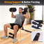 Heavy Duty Adjustable Weight Bench for Home Gym – 1000lbs Capacity, Quick Folding, 8-Backrest & 3-Seat Positions, Incline/Decline/Flat, Space-Saving, Full Body Workout – Square Tube Style, Orange Side