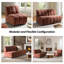 Canapé capitonné en chenille 1 pièce 28 po Hawkinge-1592346670