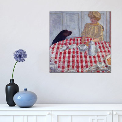 The Red Checked Table Cloth, or the Dog'S Dinner, 1910 1 Piece Wrapped Canvas Wall Art