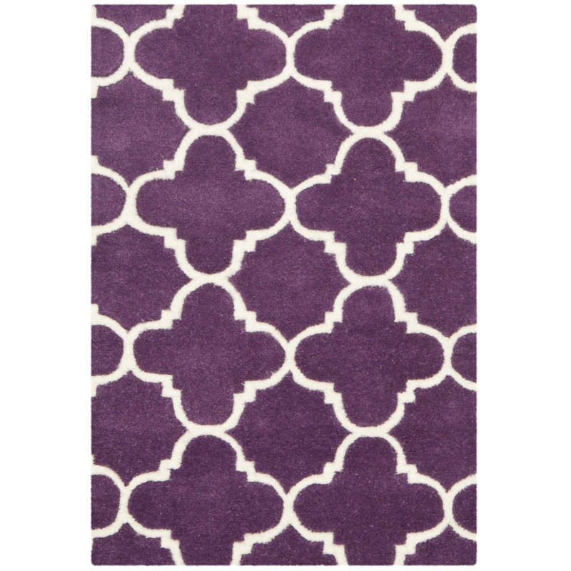 Carolene Hand Tufted Wool Geometric Rug, Rectangle 2' x 3'