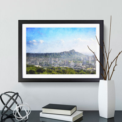 Honolulu Oahu Skyline in Hawaii - Picture Frame Painting