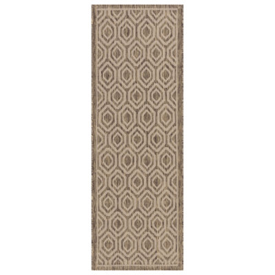 Tapis d'intérieur / extérieur à motif géométrique Deedrick