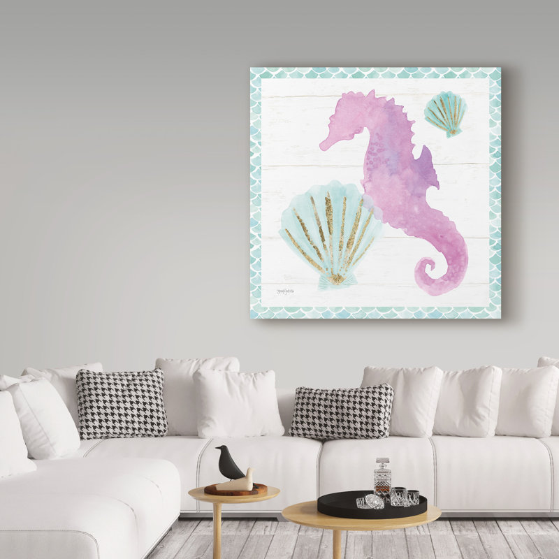 « sirène friends vi », impression sur toile tendue, H 18 po x l 18 po x P 2 po