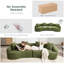 Canapé modulaire courbé 4 places avec méridienne et coussins décoratifs 4 places-684503088