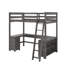 Lit mezzanine double avec bureau, tiroirs et tablettes-1763029085