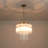 3-light Cylinder Murano Glass Tiered Pendant