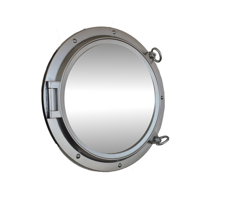 Miroir décoratif Ellert, H 24 po x l 24 po, argent