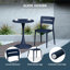 Chaise de salle à manger d'extérieur empilable (ensemble de 2)-1984751188