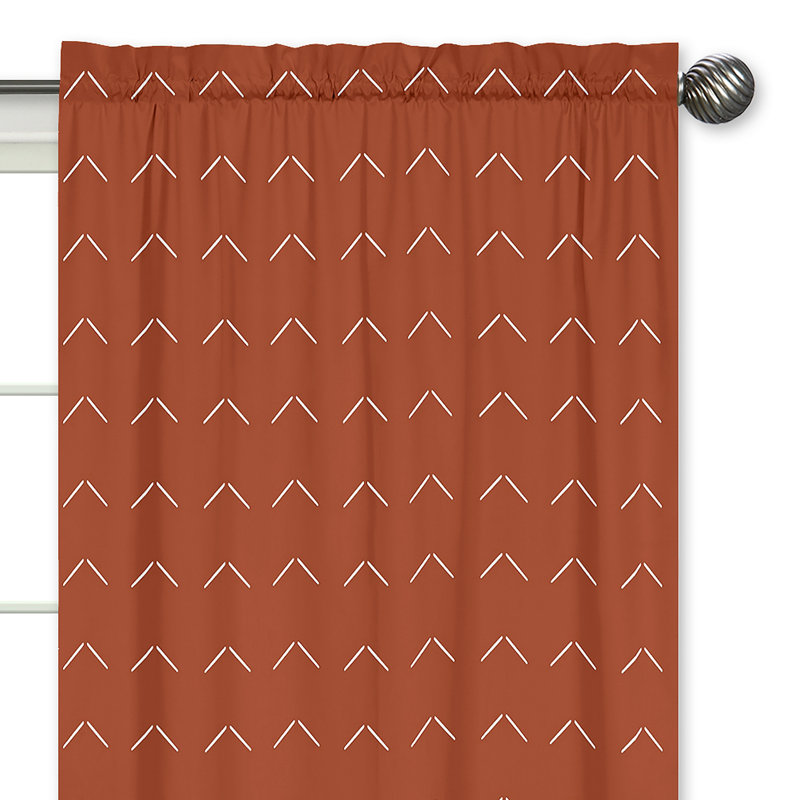 Diamond Tuft Microfiber Geometric Semi-Sheer Rod Pocket Curtain Panels (Set of 2)