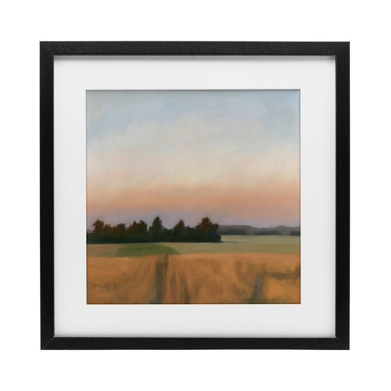 «Country Harvest Evening», reproduction encadrée sous verre, conception de Megan Lightell, H 16 po x l 16 po