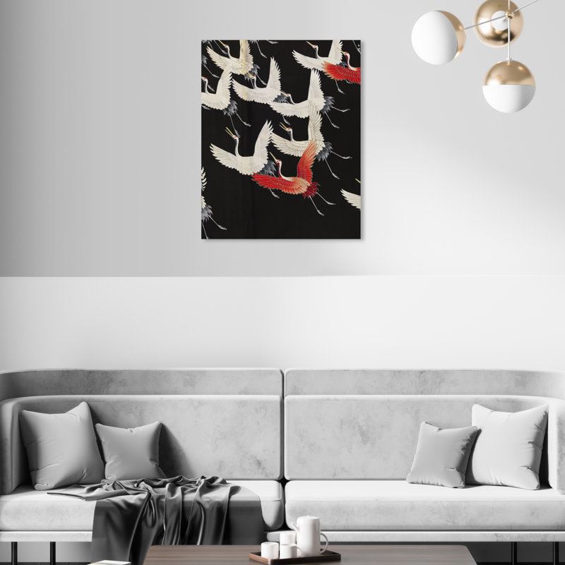 Beaucoup d'oiseaux - peinture sur toile, Toile tendue, H 20 po x l 17 po