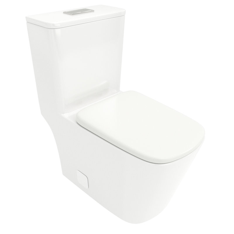 Toilette en céramique avec chasse d'eau en douceur - aucun système de drainage efficace