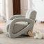 Fauteuil rembourré capitonné avec pieds en bois massif-1156260792