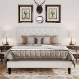 Mintz Vegan Leather Metal Platform Bed