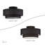 Grand luminaire semi-encastré 3 lumières Bainbridge