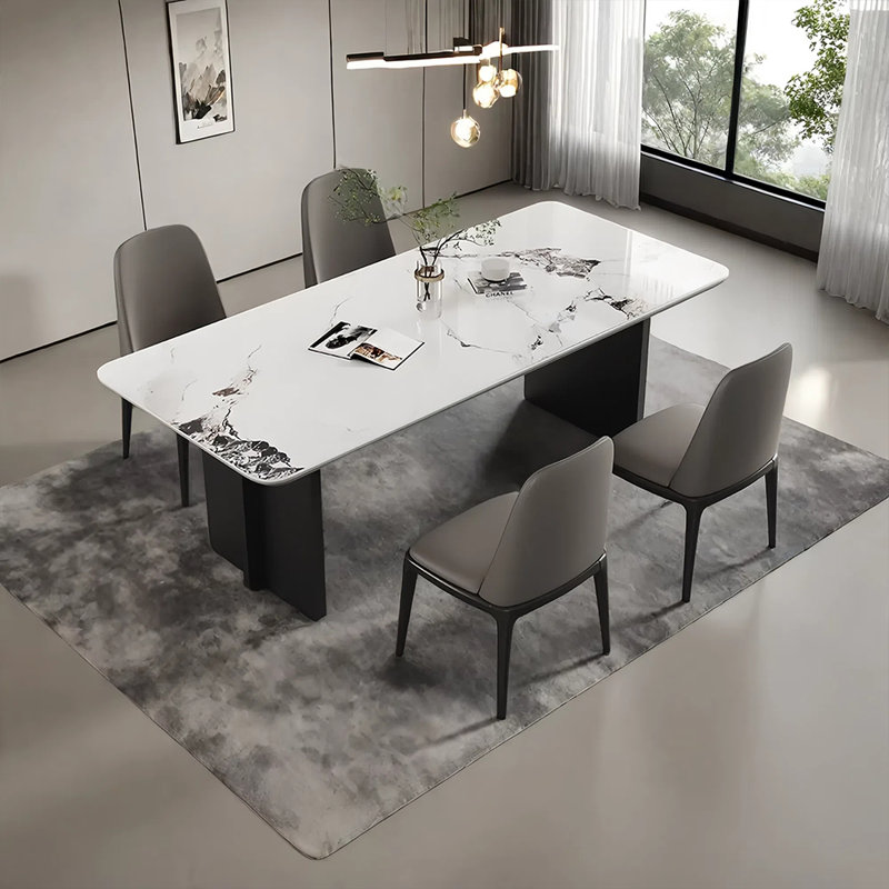 Concevez l'ensemble de table à manger et de chaises Rock The Plate, H 29,52 po x L 62,99 po x l 35,43 po