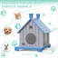 Maison pour chat à 1 niveau en résine pour l'extérieur pour l'intérieur H 25,67 po avec porche-123049080-126244332