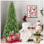  Arbre de Noël avec 650 lumières DEL blanc chaud - 2152 pointes en PE + PVC, conception à charnières peu encombrante, installation facile, support en métal robuste - réaliste pour les petits espaces-1587405434