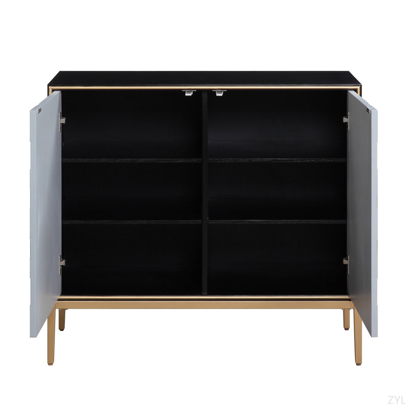 Oak Finish Console Table