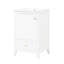 Meuble-lavabo de 20 po - Armoire blanche avec lavabo, support de rangement et surface de lavabo à surface spacieuse