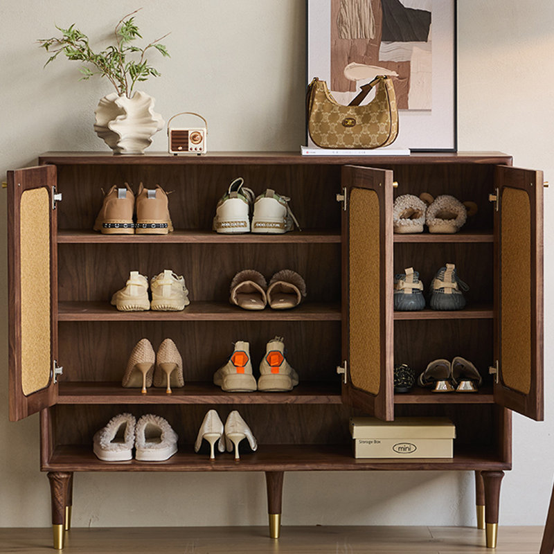 Armoire à chaussures en bois massif 24 paires