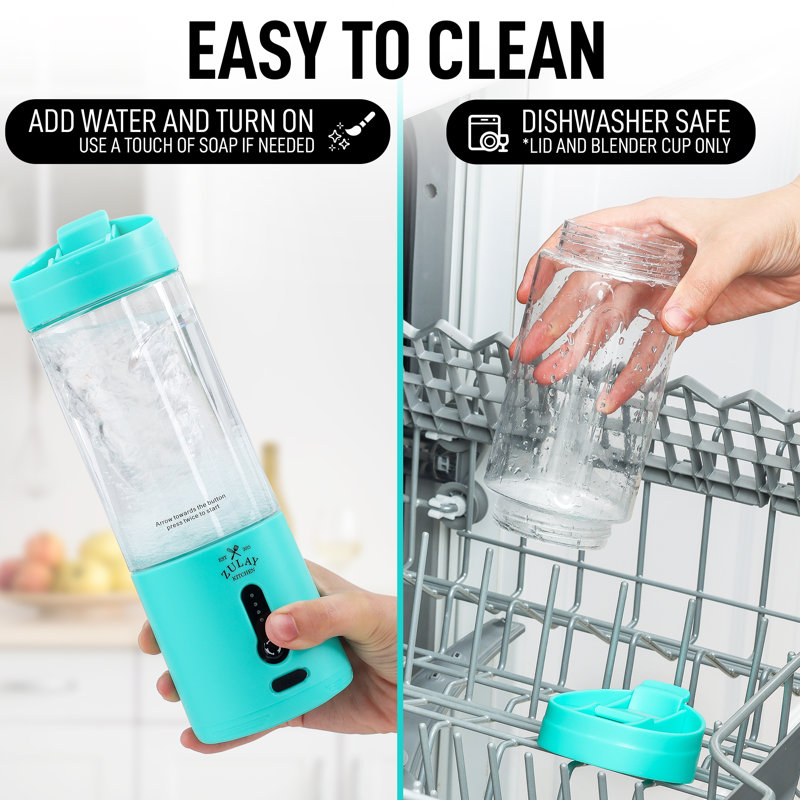 Zulay Kitchen Portable Blender USB Rechargeable Personal Juicer Ice Crushing Fruit Juice Mixer for Shakes and Smoothies