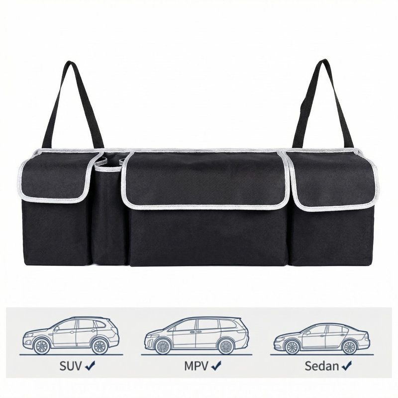 Car Back Seat & Trunk Storage Bag, Hanging Multifunctional Organizer For Auto Interior Accessories