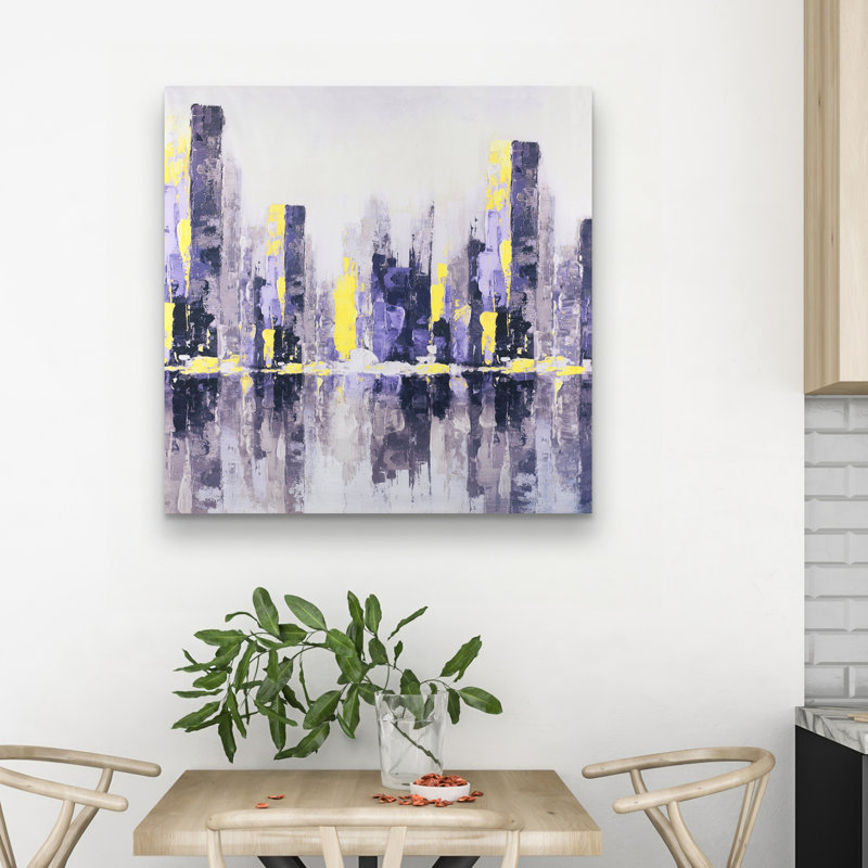 Abstract city - 32"x32" art on canvas
