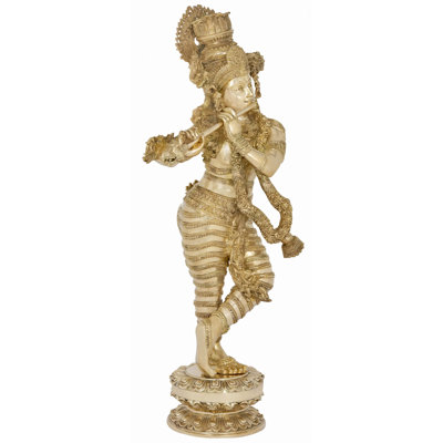 Superbe Bhawawan Krishna avec un collier de fleurs qui se balancent