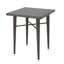 Table de bar carrée de 81 cm (32 po) - Table de jardin en fer, aspect élégant, 104 cm (41 po) H x 83 cm (32,5 po) L x P, mobilier de jardin en fer teinté brun multicolore, palette de couleurs