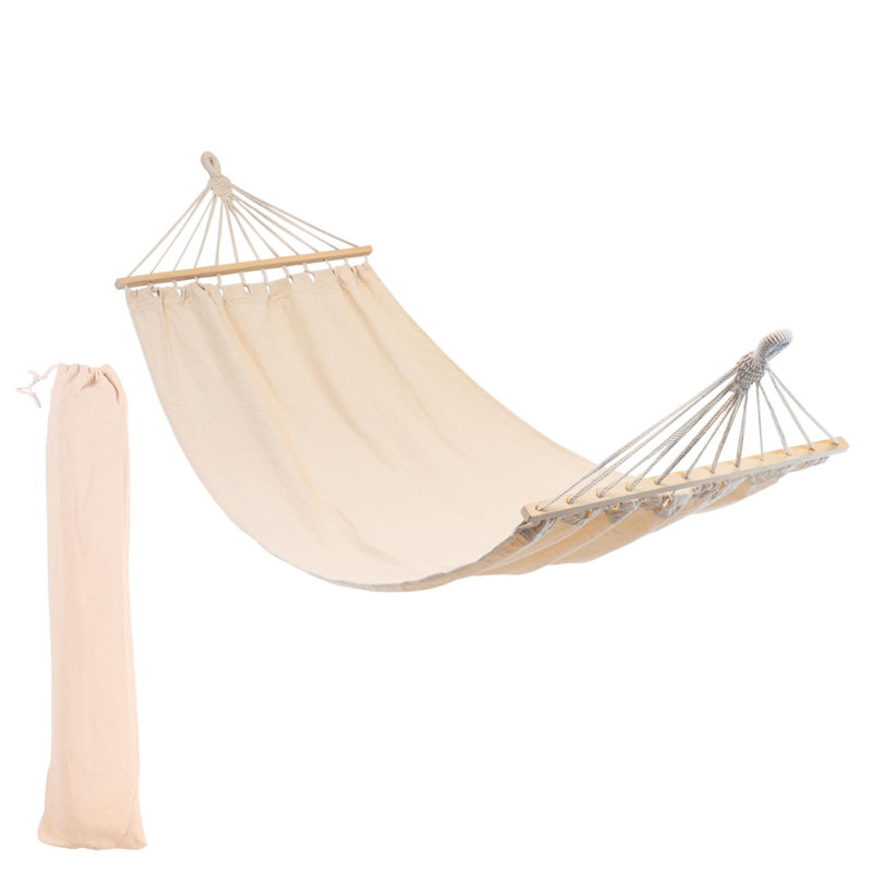 Harbour Housewares - Garden Hammock with Spreader Bars - Natural