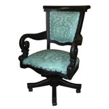 Sammy Leather Swivel Side Chair