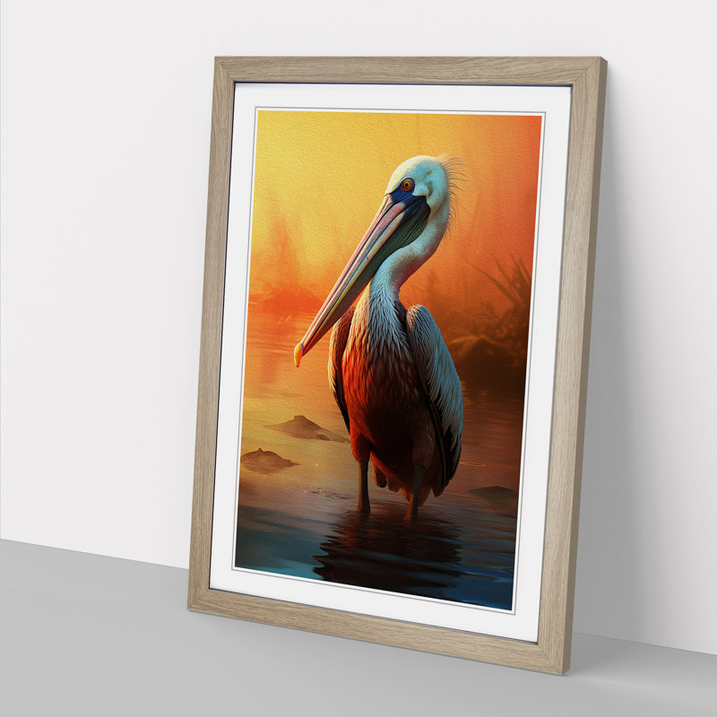 Pelican Digital - Framed Print, Oak Framed, 46cm H x 34cm W