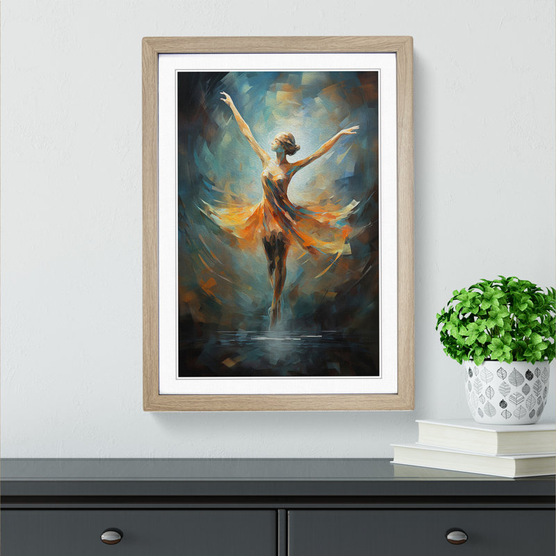 Single Picture Frame Print on Wood, 34cm H x 25cm W, Oak Framed