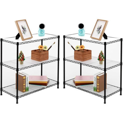Rona 3-Shelf Shelving Unit With Heavy Duty Adjustable Steel Wire Shelvesand Liners By Efine