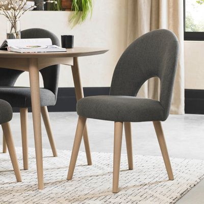 Sievers Scandi Oak Upholstered Dining Chair Set of 2