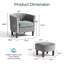 Fauteuil demi-tonneau rembourré avec repose-pieds 27,4 po Torince-961691188-961691189