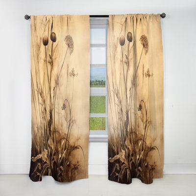 Goren Vintage Garden Of Herbs I - Rideau floral - Velours obscurcissant - 1 panneau