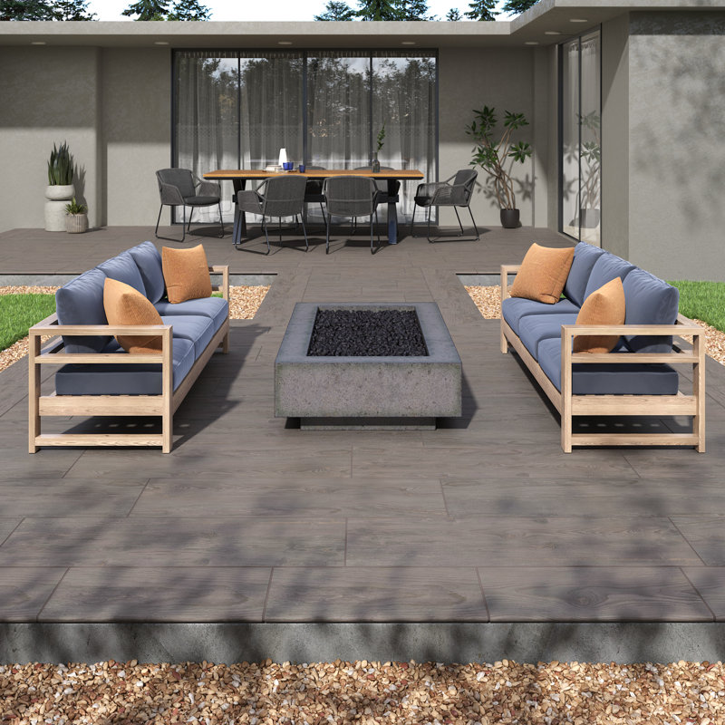 Arden 16 in. x 47 in. x 0.78 in. Matte Porcelain Wood Look Paver (10.44 sq. ft./unit, 2 Pieces), Flint