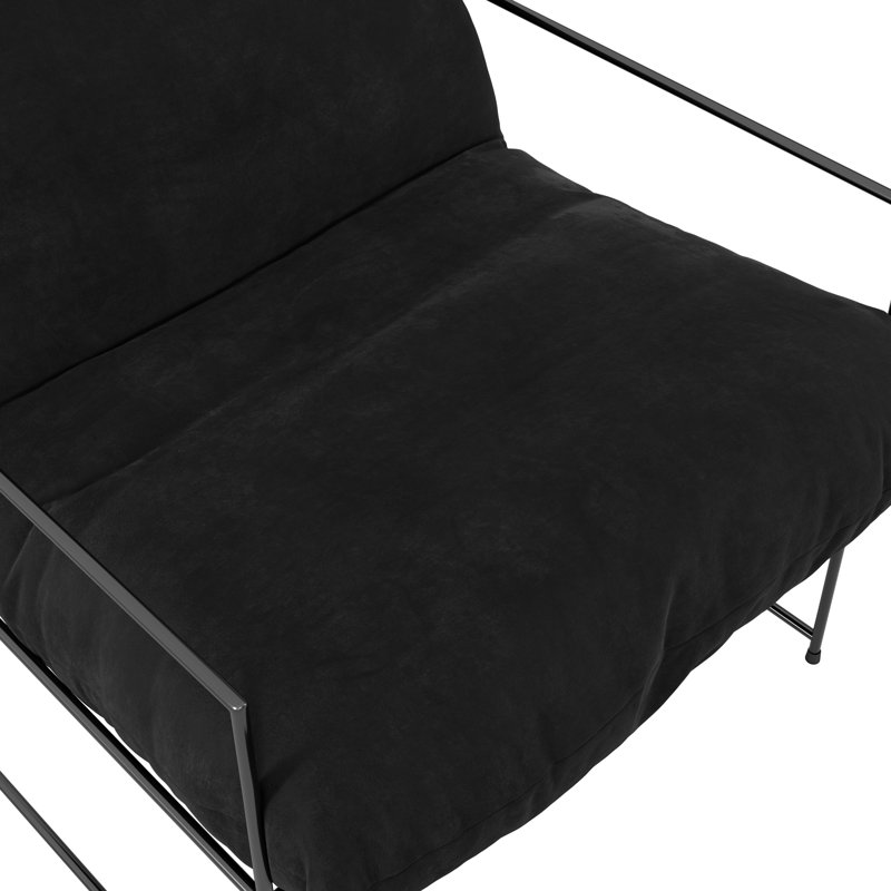 BROOK ACCENT CHAIR, Black, Velvet