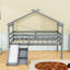 Lit simple mezzanine bas avec glissade-988047395
