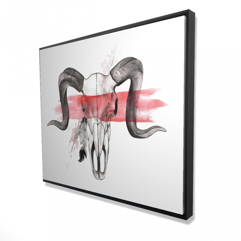 " Aries Skull With Feather "