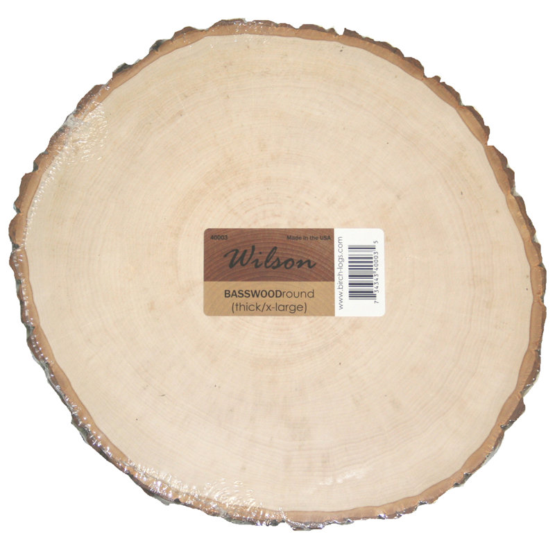 Wilson Handanyan Basswood Round Thick, 1.62" H x 7" W x 7" D