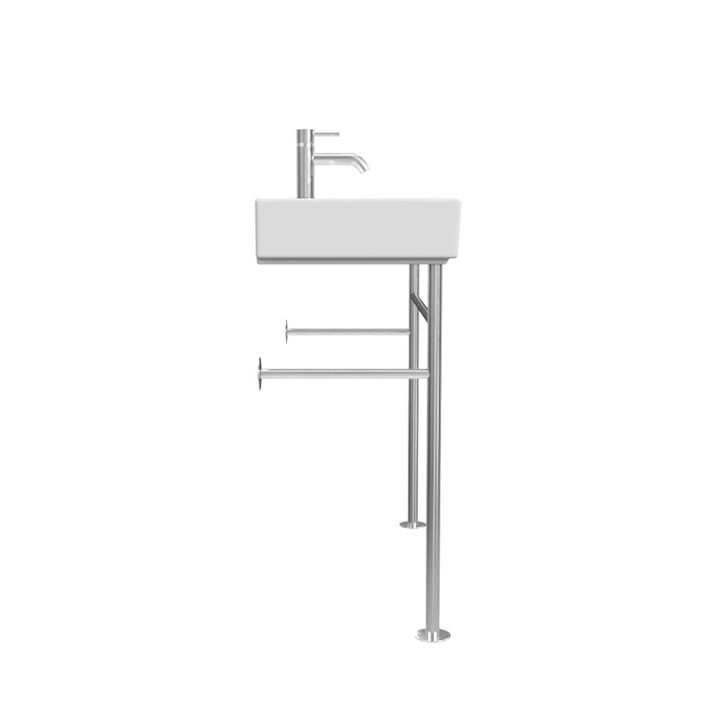 INTEGRA CONSOLE SINK, WHITE, CHROME, SINGLE HOLE DRILLING